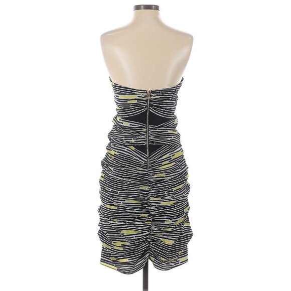 VERONICA BEARD Yellow Black Strapless Dress Size 4 NEW without tags - Picture 6 of 6